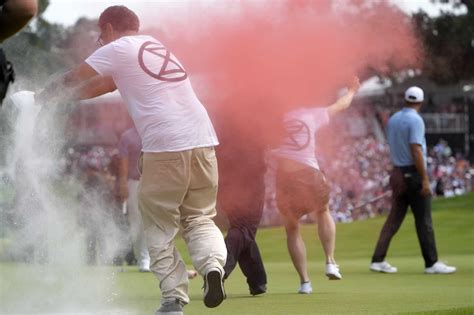 redguf|Protestors Disrupt 2024 Travelers Championship, Storm .